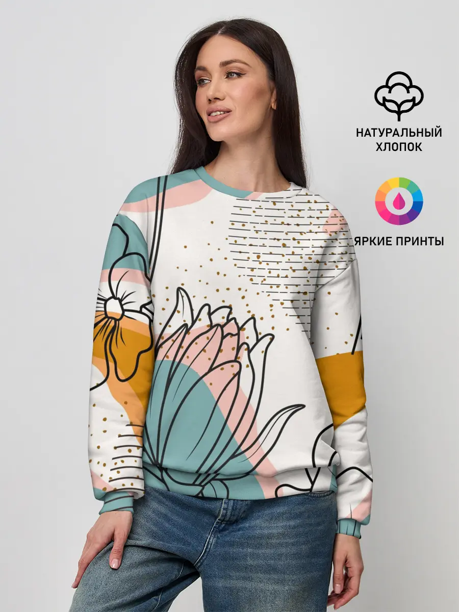 Женский свитшот / Цветы