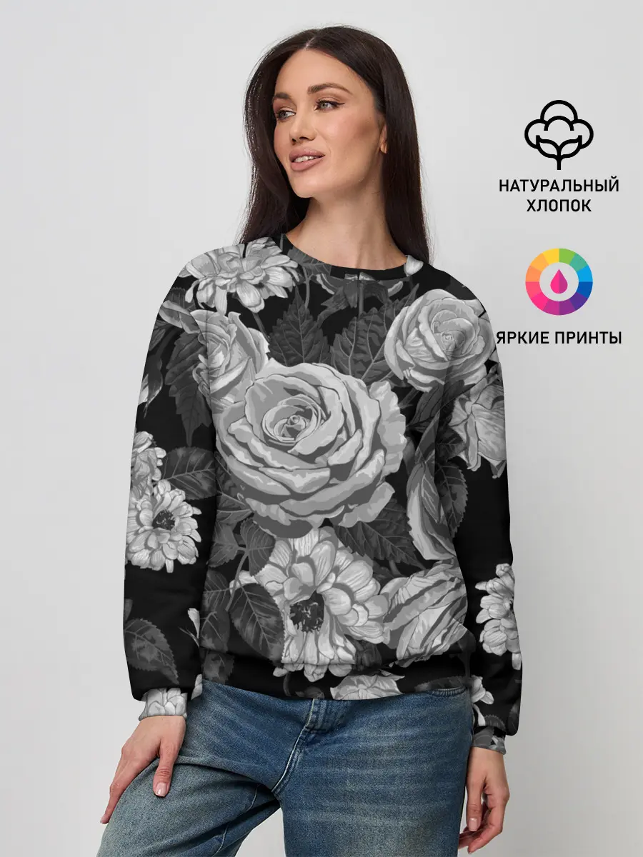 Женский свитшот / Розы