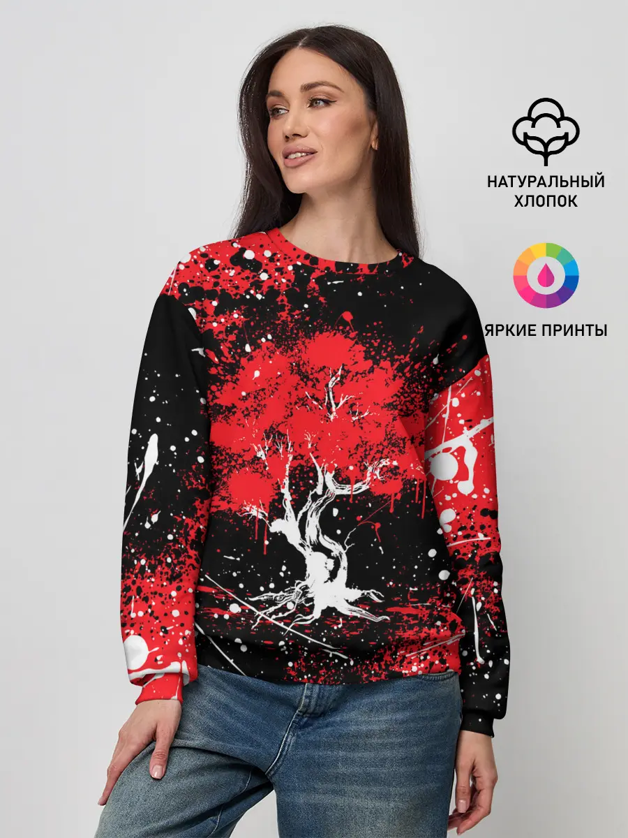 Женский свитшот / САКУРА | SAKURA | ВИШНЯ