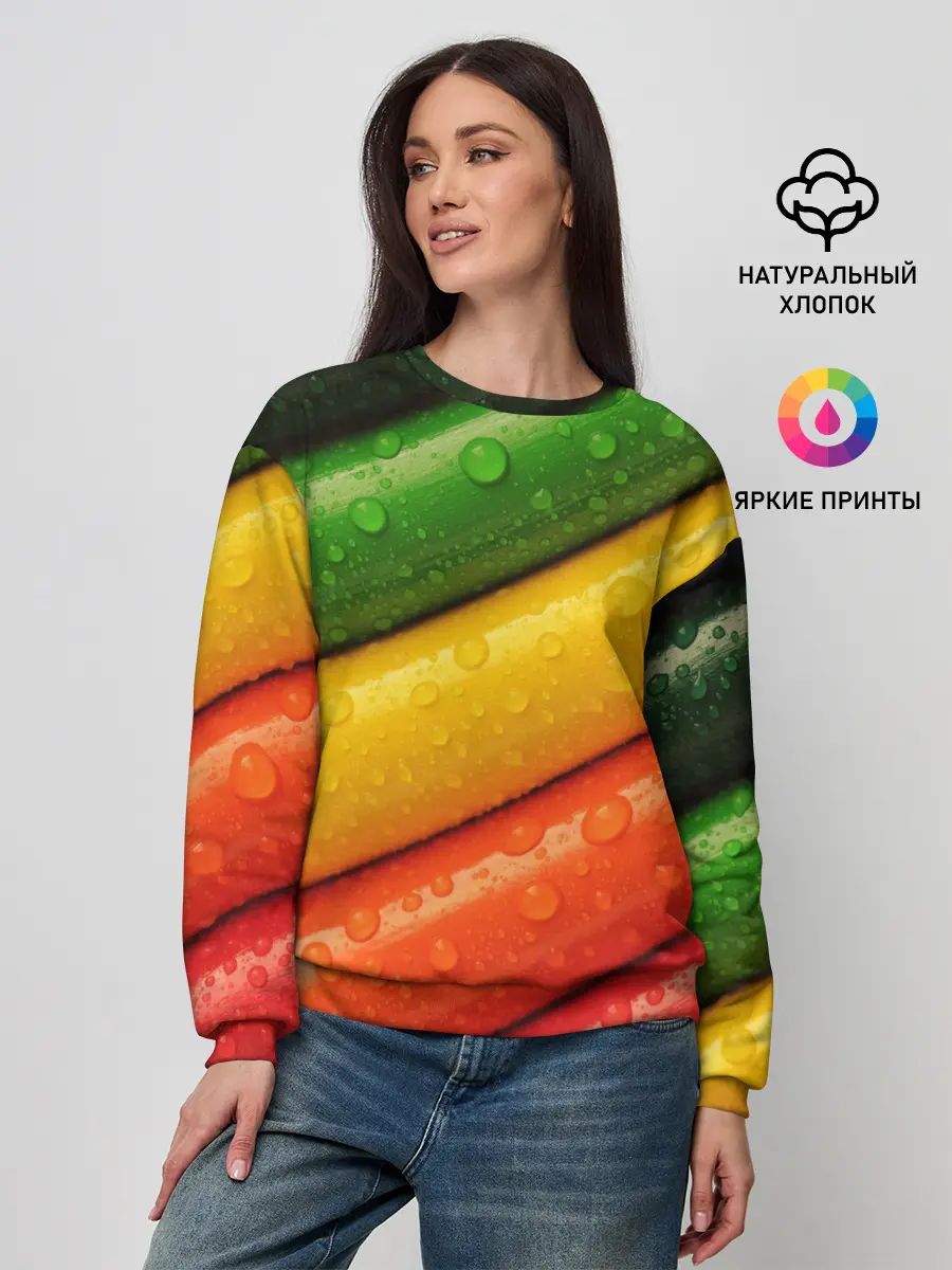 Женский свитшот / Цветные линии