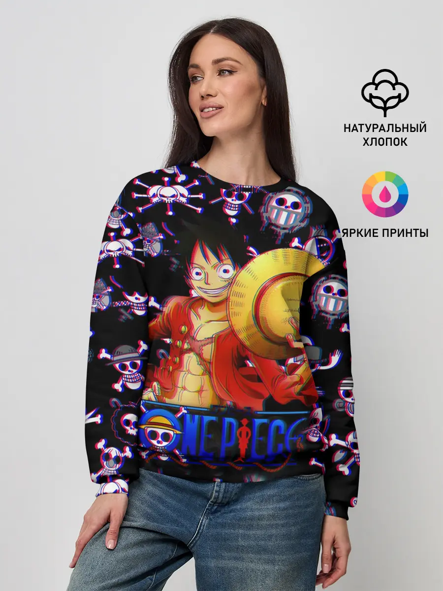 Женский свитшот / Луффи One Piece | Glitch