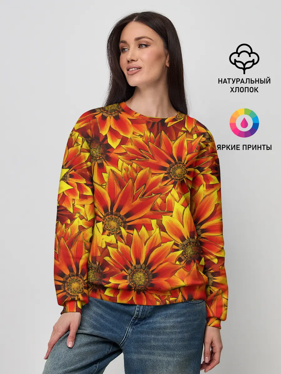 Женский свитшот / ЦВЕТОЧНЫЙ ОРНАМЕНТ