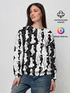 Женский свитшот / MONOKUMA / МОНОКУМА ПАТТЕРН