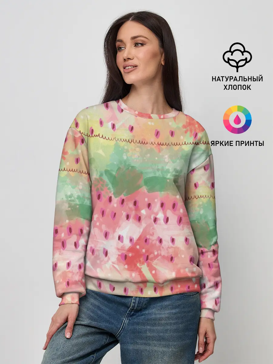 Женский свитшот / Бархатный арбуз