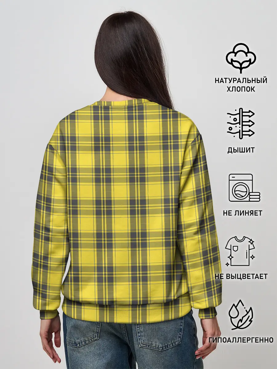 Женский свитшот / Клеточный узор