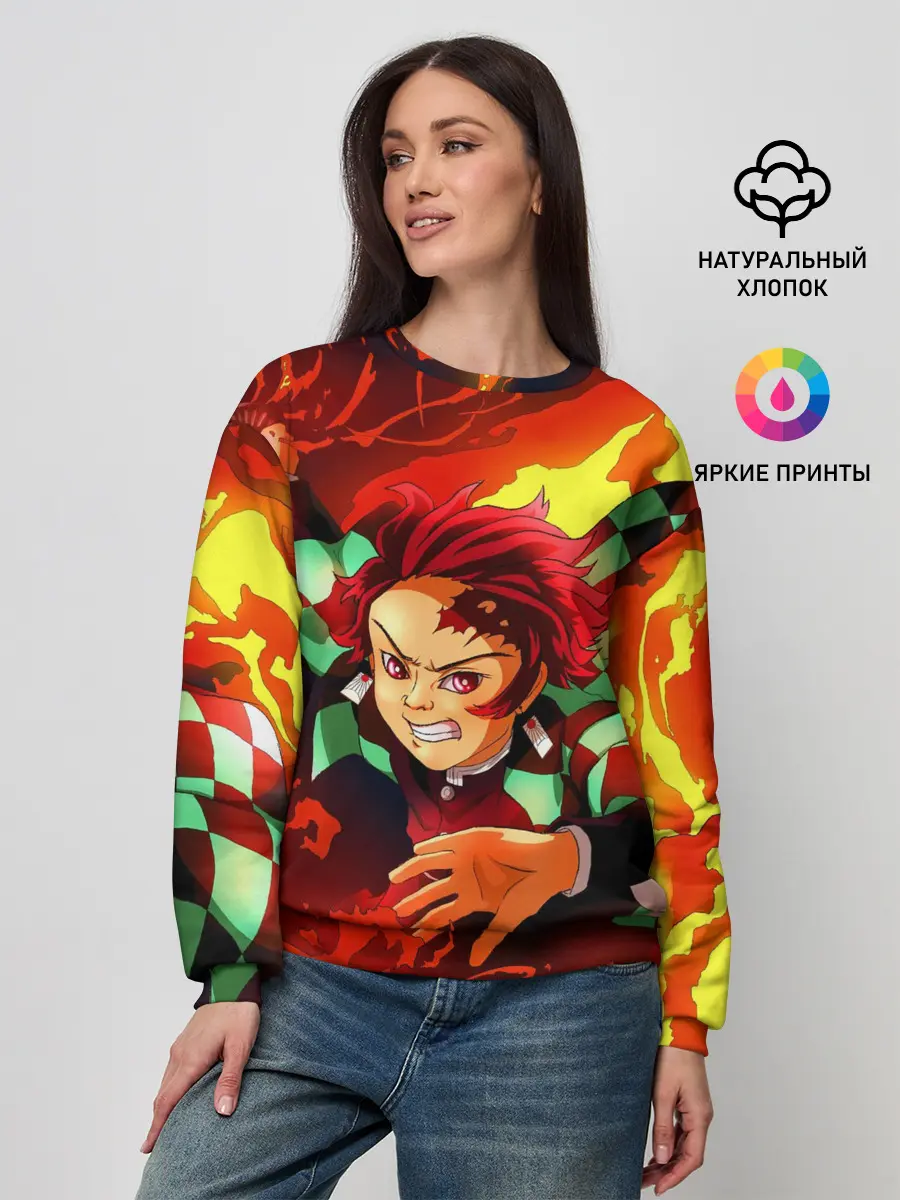 Женский свитшот / КЛИНОК РАССЕКАЮЩИЙ ДЕМОНОВ