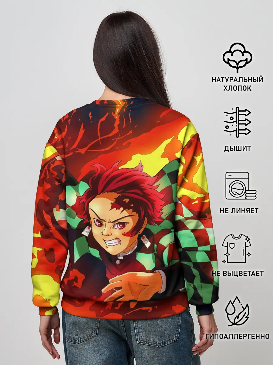 Женский свитшот / КЛИНОК РАССЕКАЮЩИЙ ДЕМОНОВ