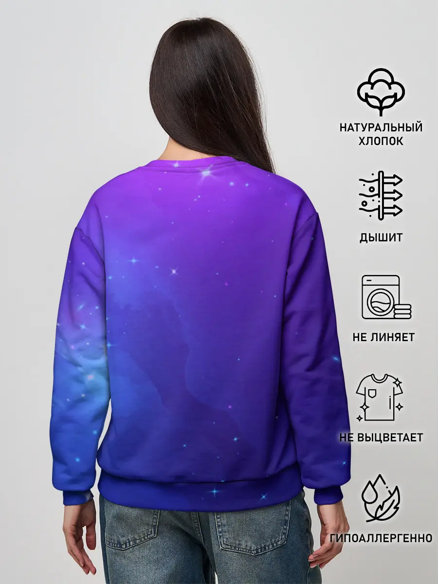 Женский свитшот / Retrowave Neon Horse