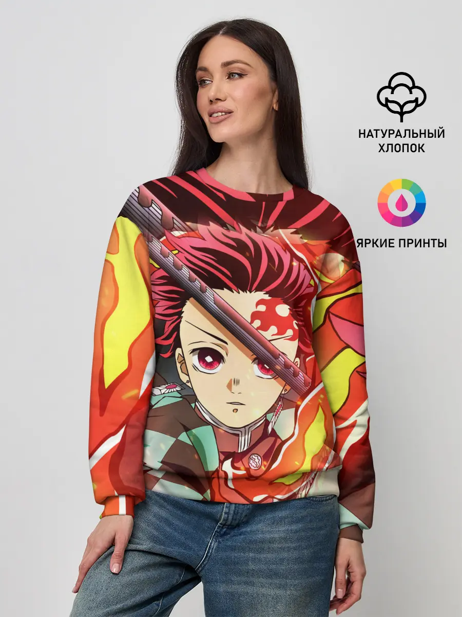 Женский свитшот / КЛИНОК РАССЕКАЮЩИЙ ДЕМОНОВ