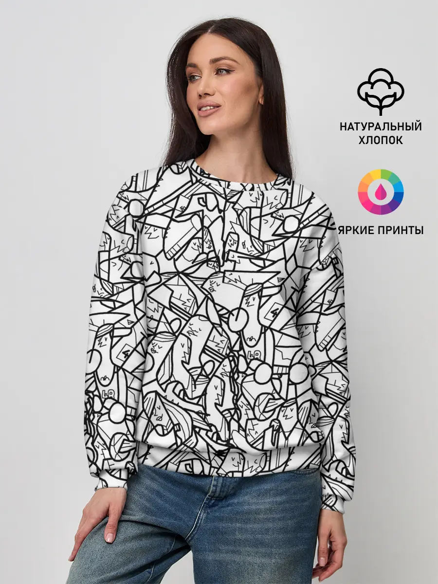 Женский свитшот / Масса людей