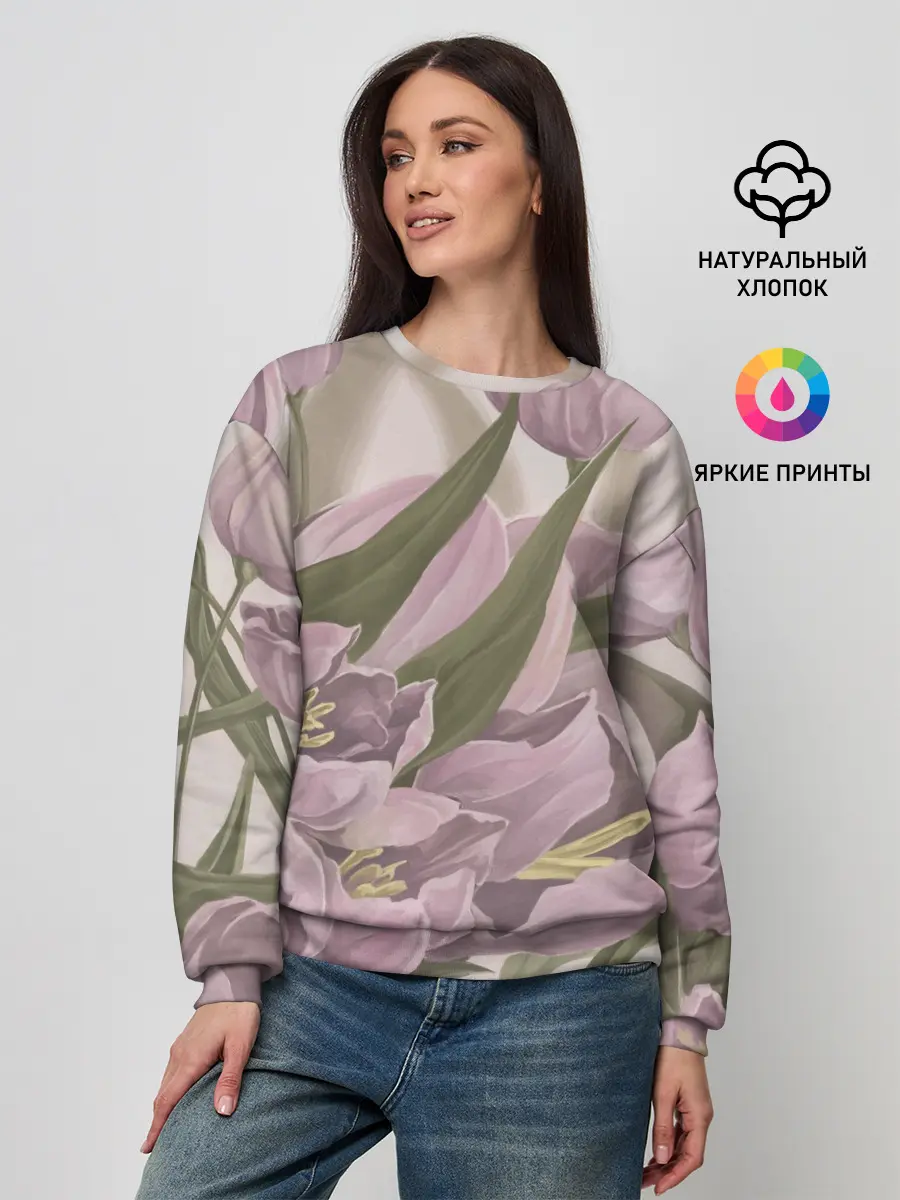 Женский свитшот / Сахарный розовый