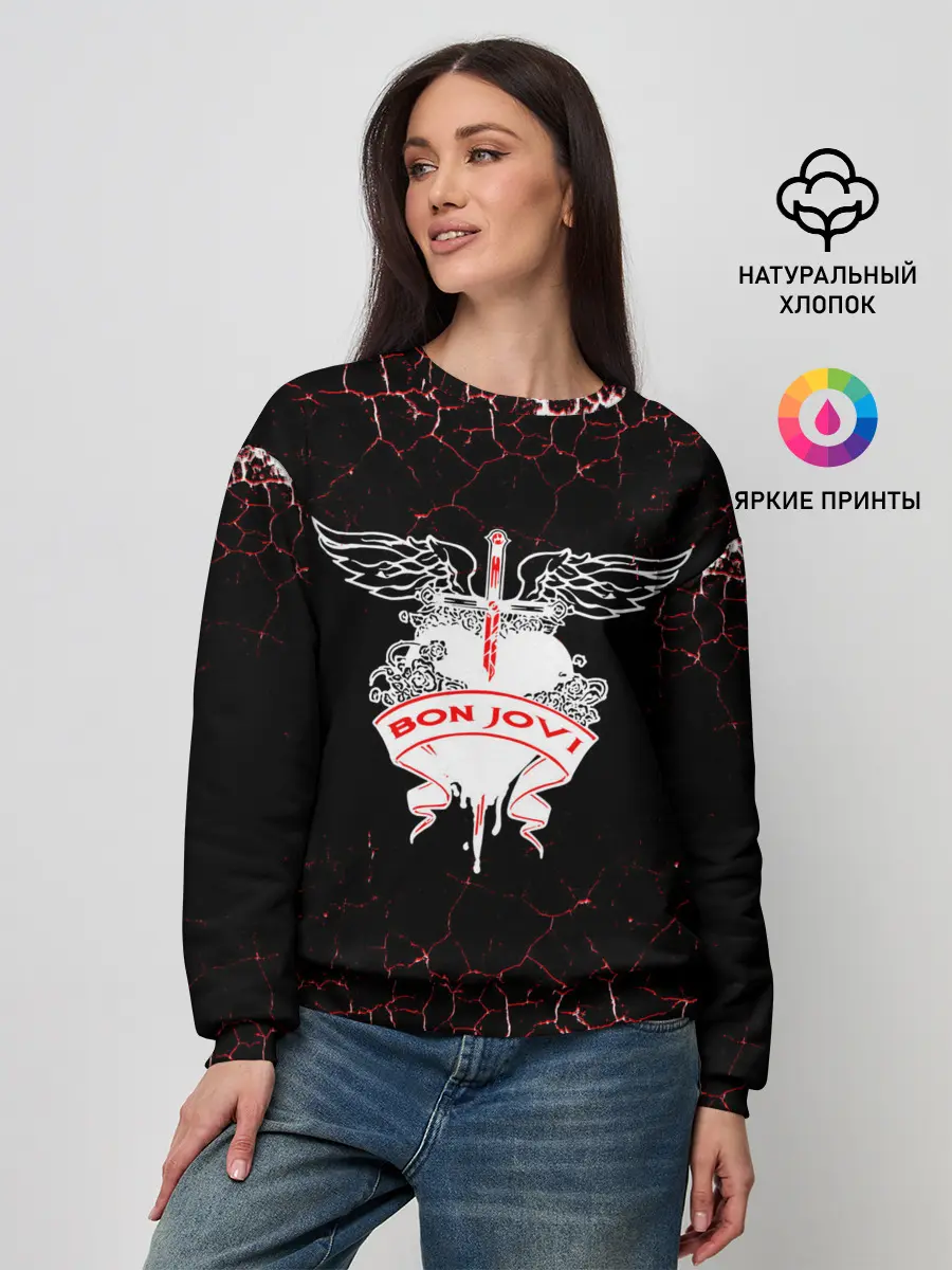 Женский свитшот / bon jovi