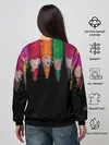 Женский свитшот / карандаши на черном фоне