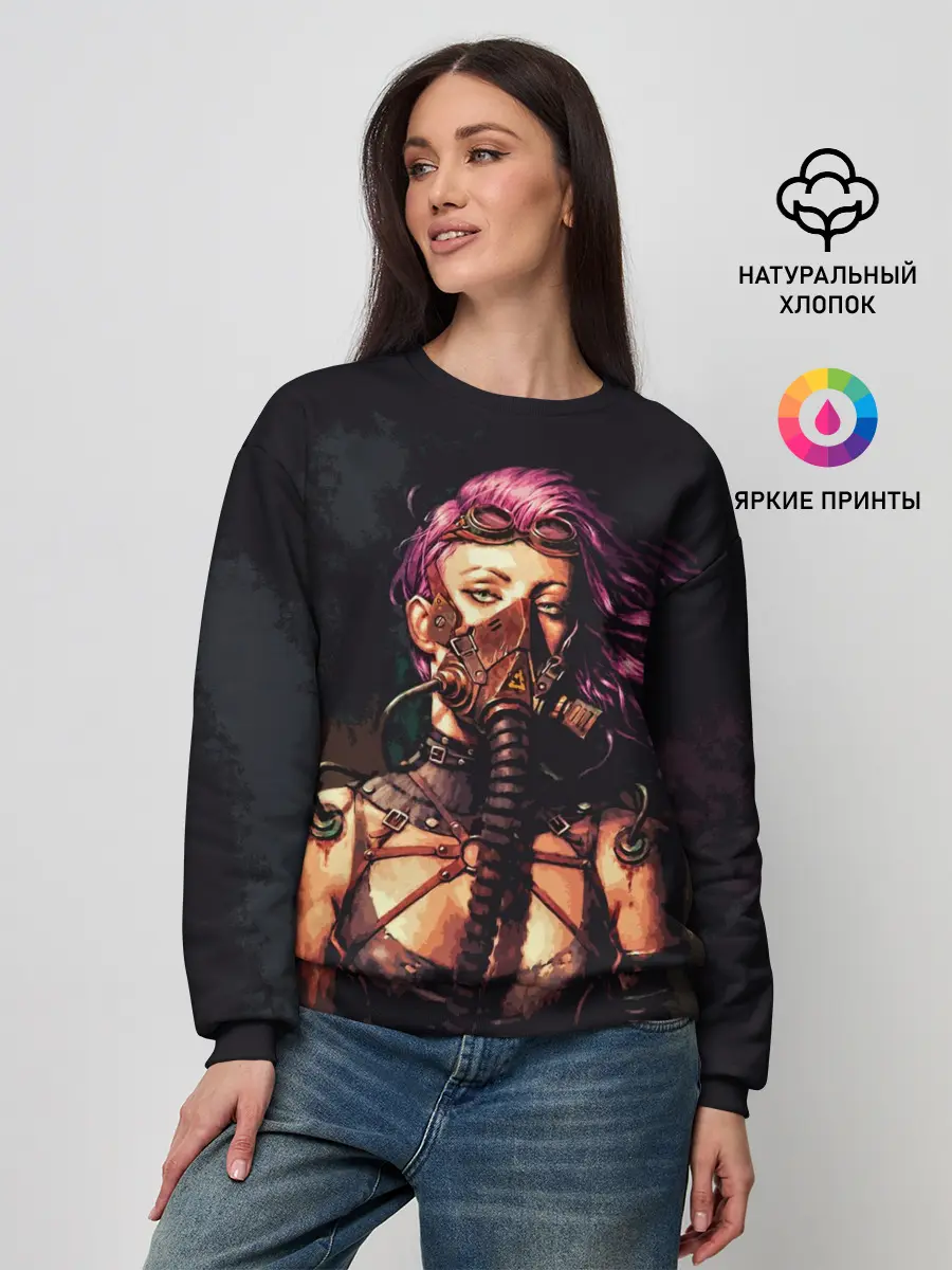 Женский свитшот / Steampunk girl | Стимпанк