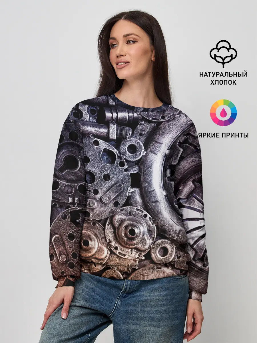 Женский свитшот / СТИМПАНК | МЕТАЛ
