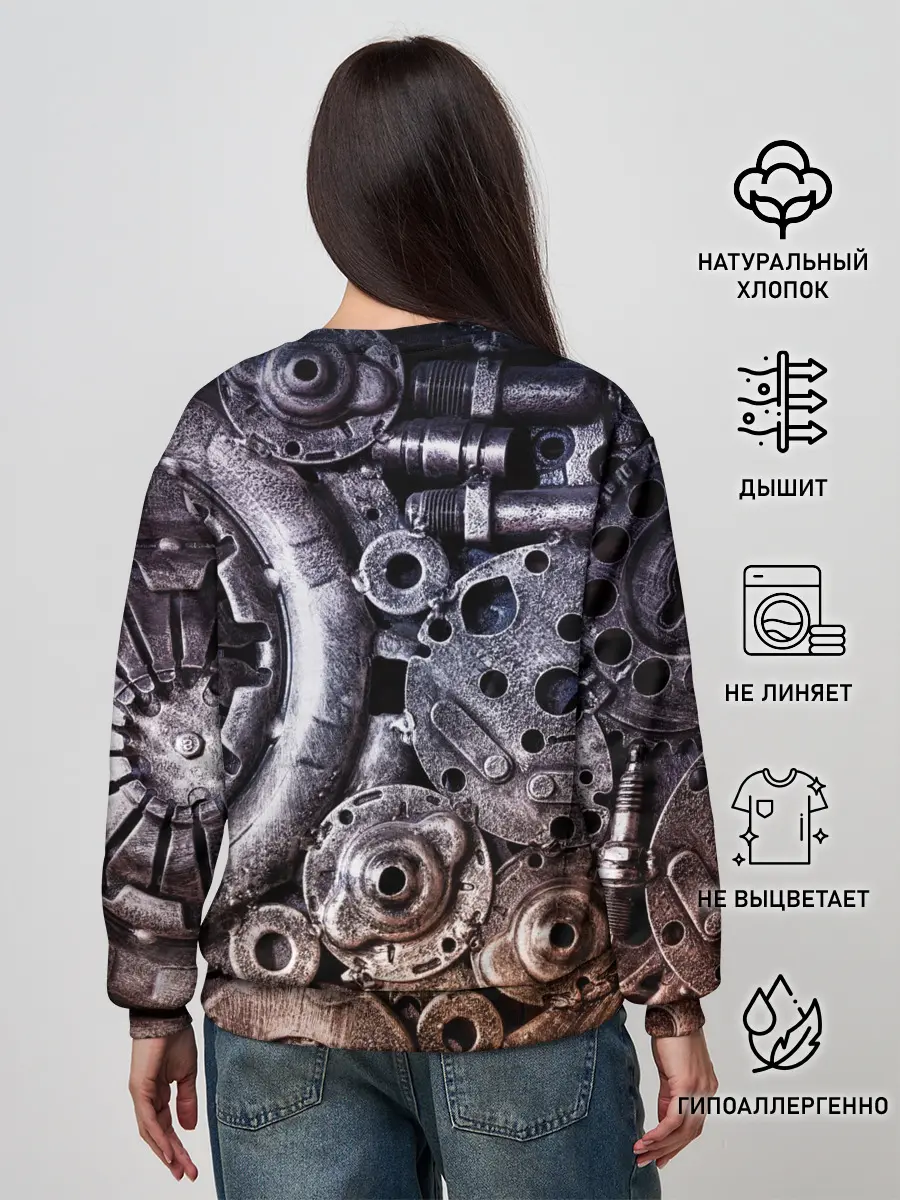 Женский свитшот / СТИМПАНК | МЕТАЛ