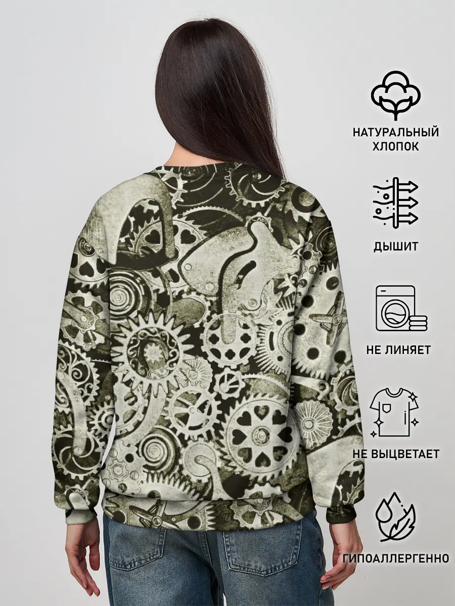 Женский свитшот / Стимпанк Сова