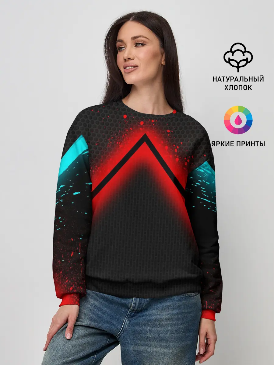 Женский свитшот / Кровавая линия3D