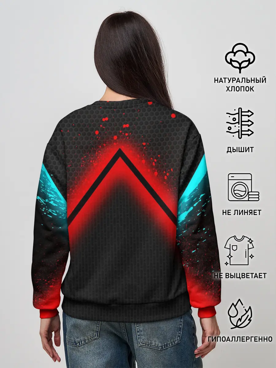 Женский свитшот / Кровавая линия3D