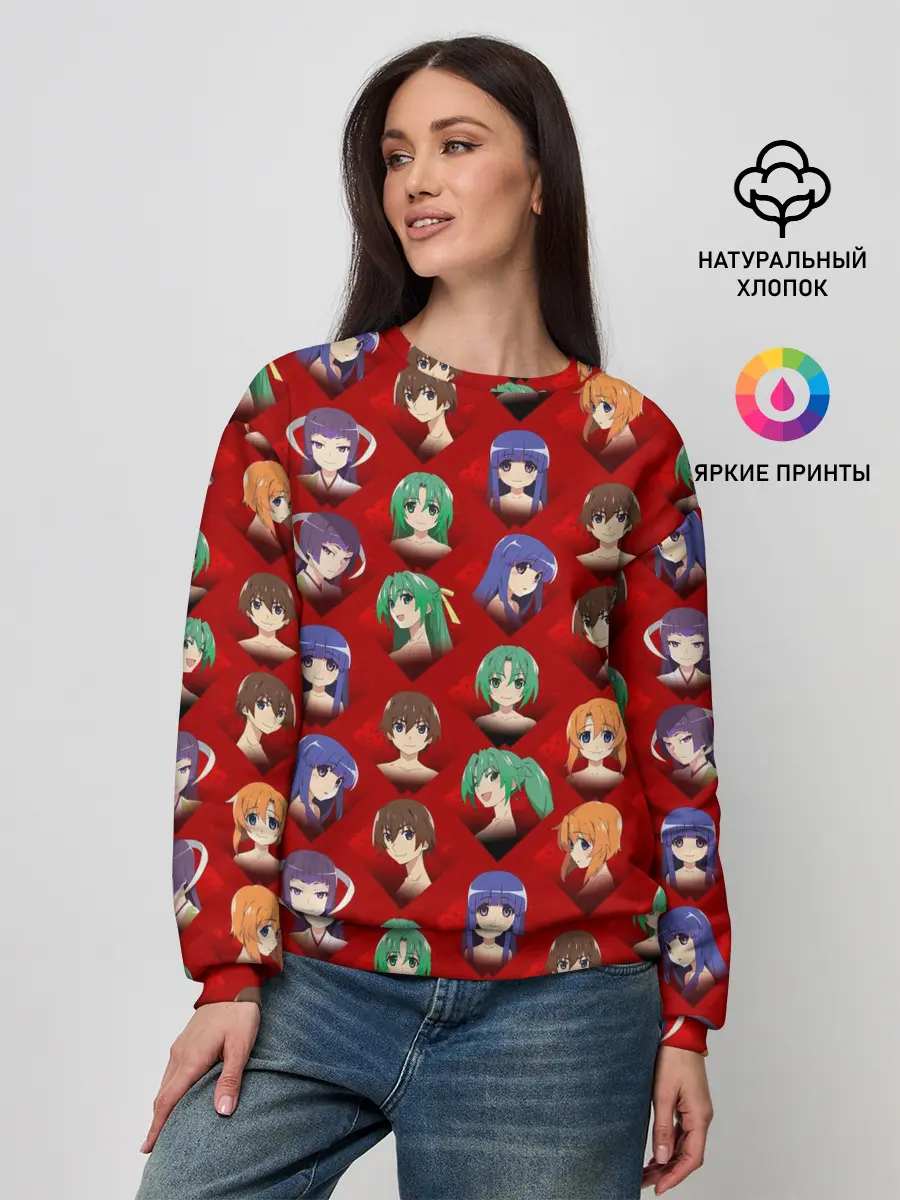 Женский свитшот / Characters Higurashi no...