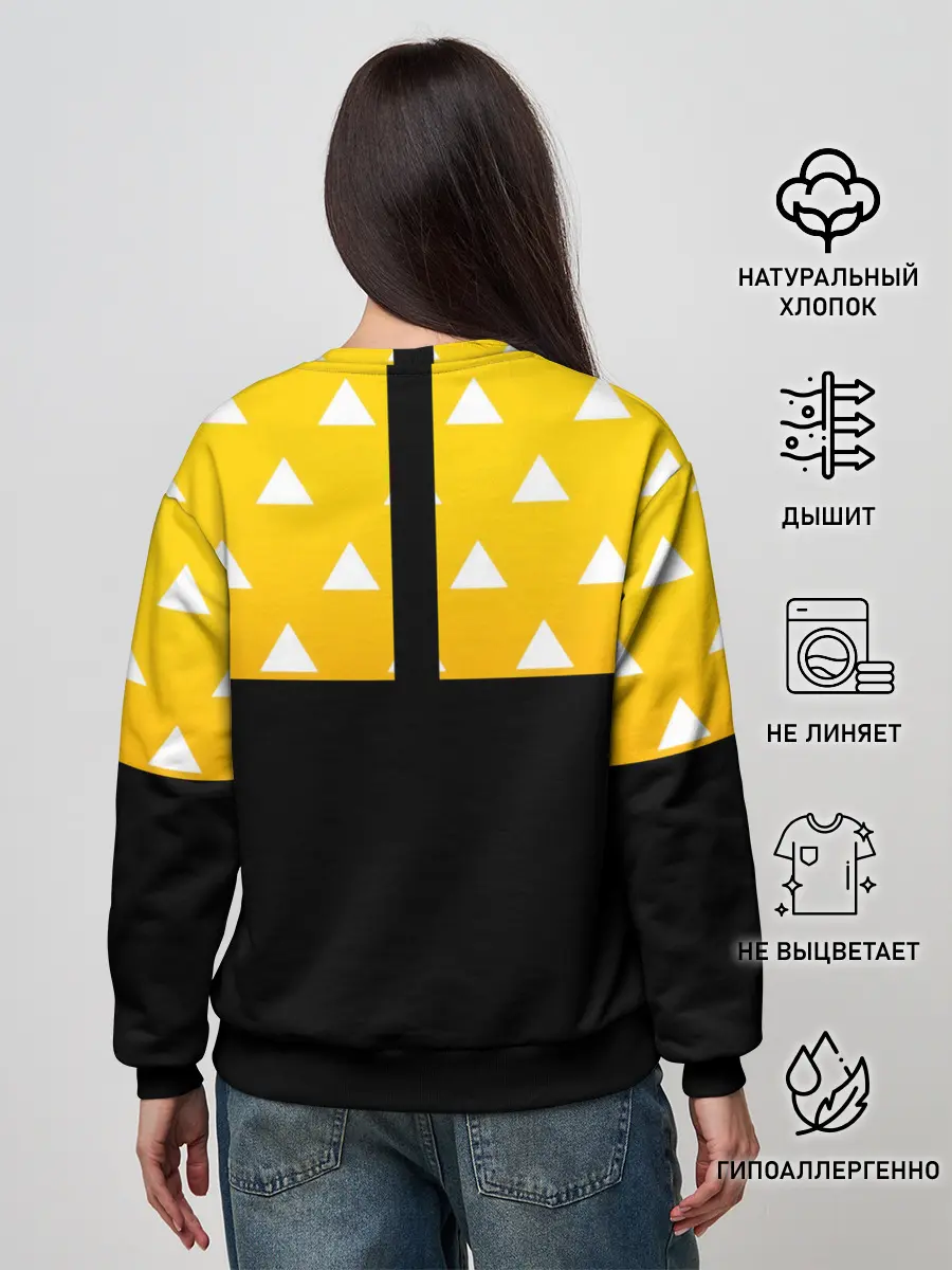 Женский свитшот / Zenitsu Agatsuma Kimetsu no Yaiba