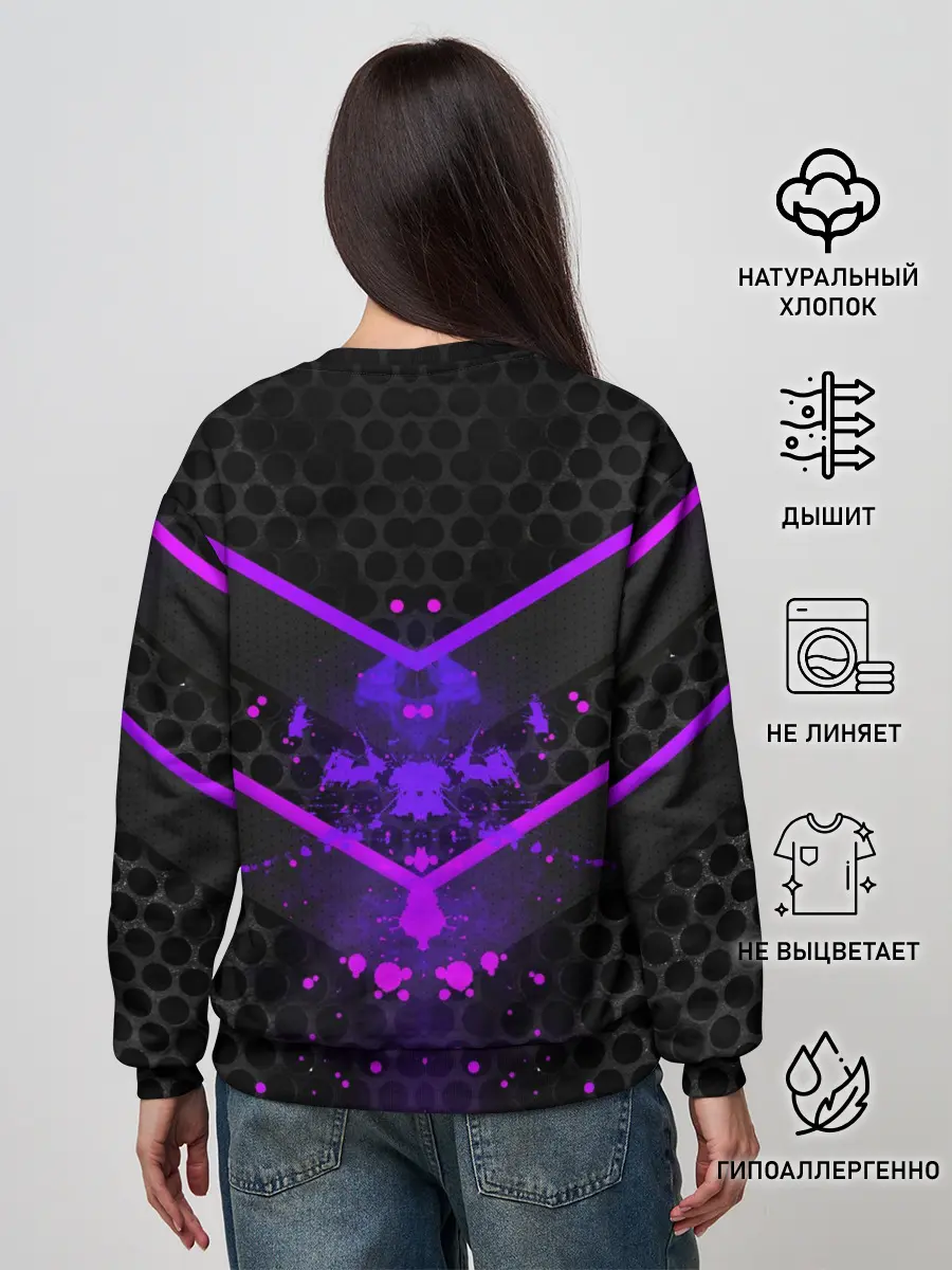 Женский свитшот / Ултрофиолеовый угол 3D