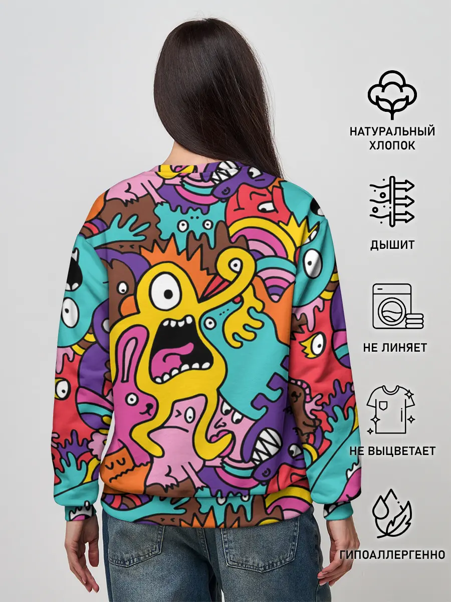 Женский свитшот / crazy abstraction