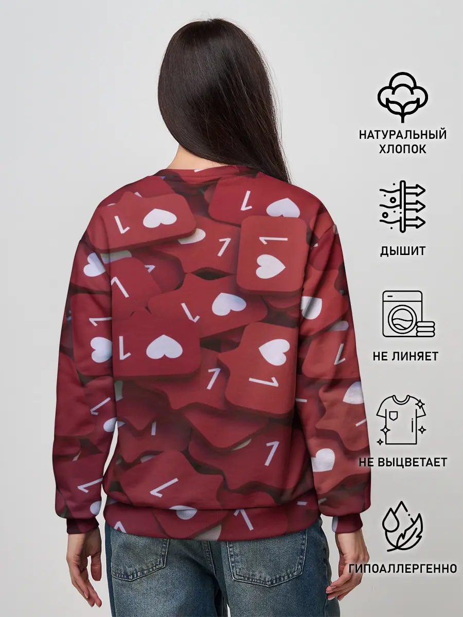 Женский свитшот / Like 3D/Лайк