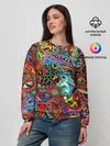 Женский свитшот / яркая абстракция