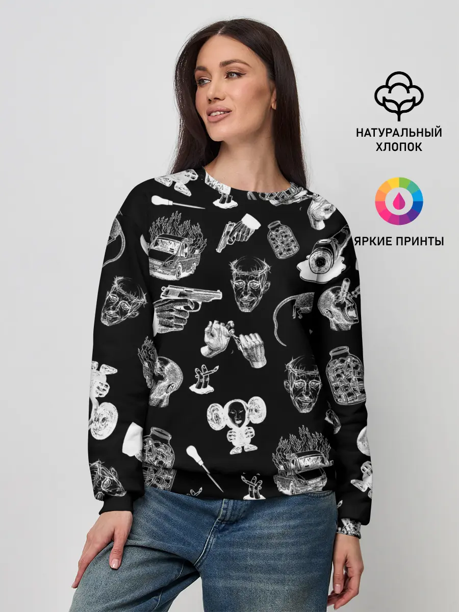 Женский свитшот / КРОВОСТОК ТАТУИРОВКИ