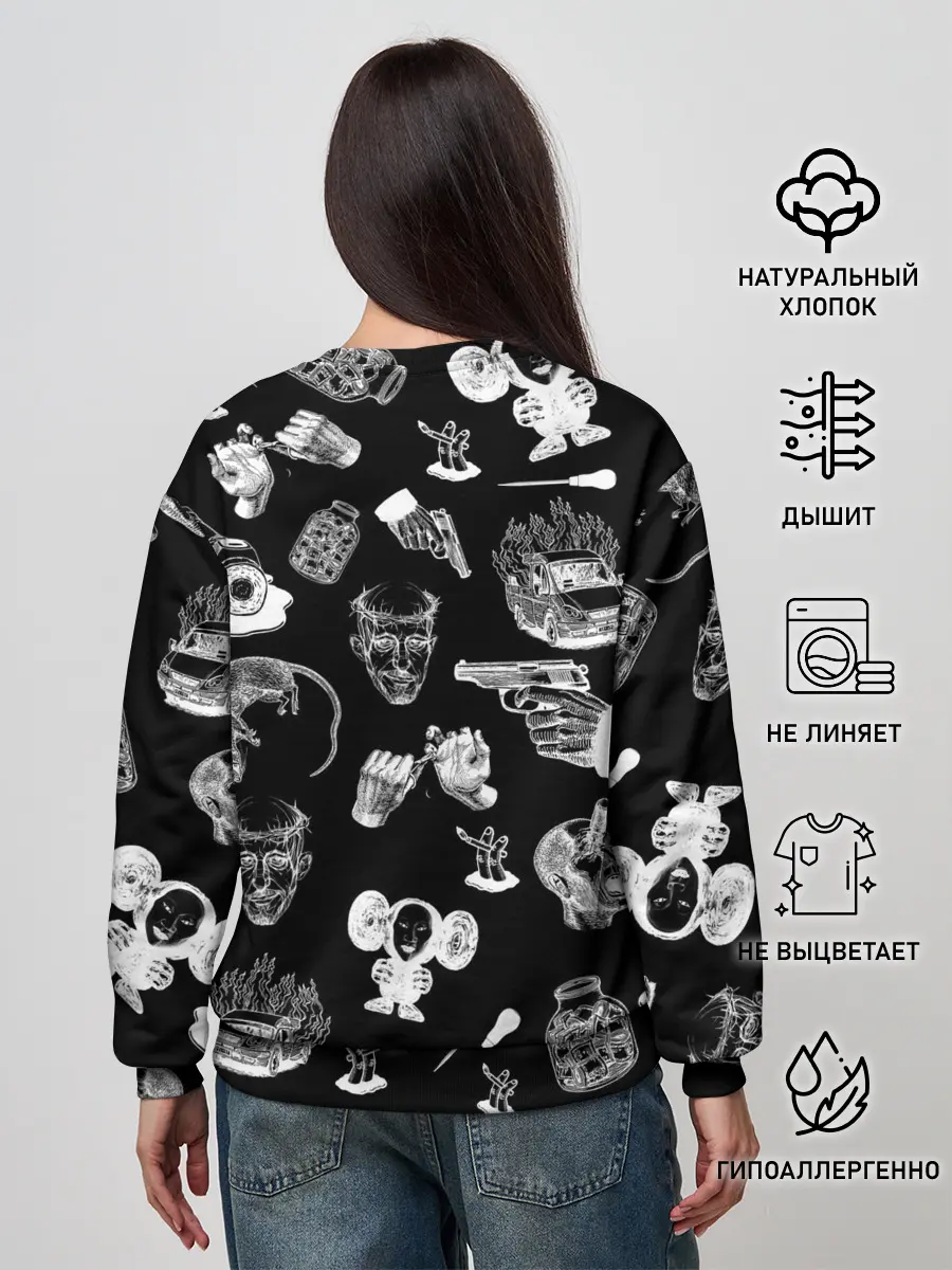 Женский свитшот / КРОВОСТОК ТАТУИРОВКИ