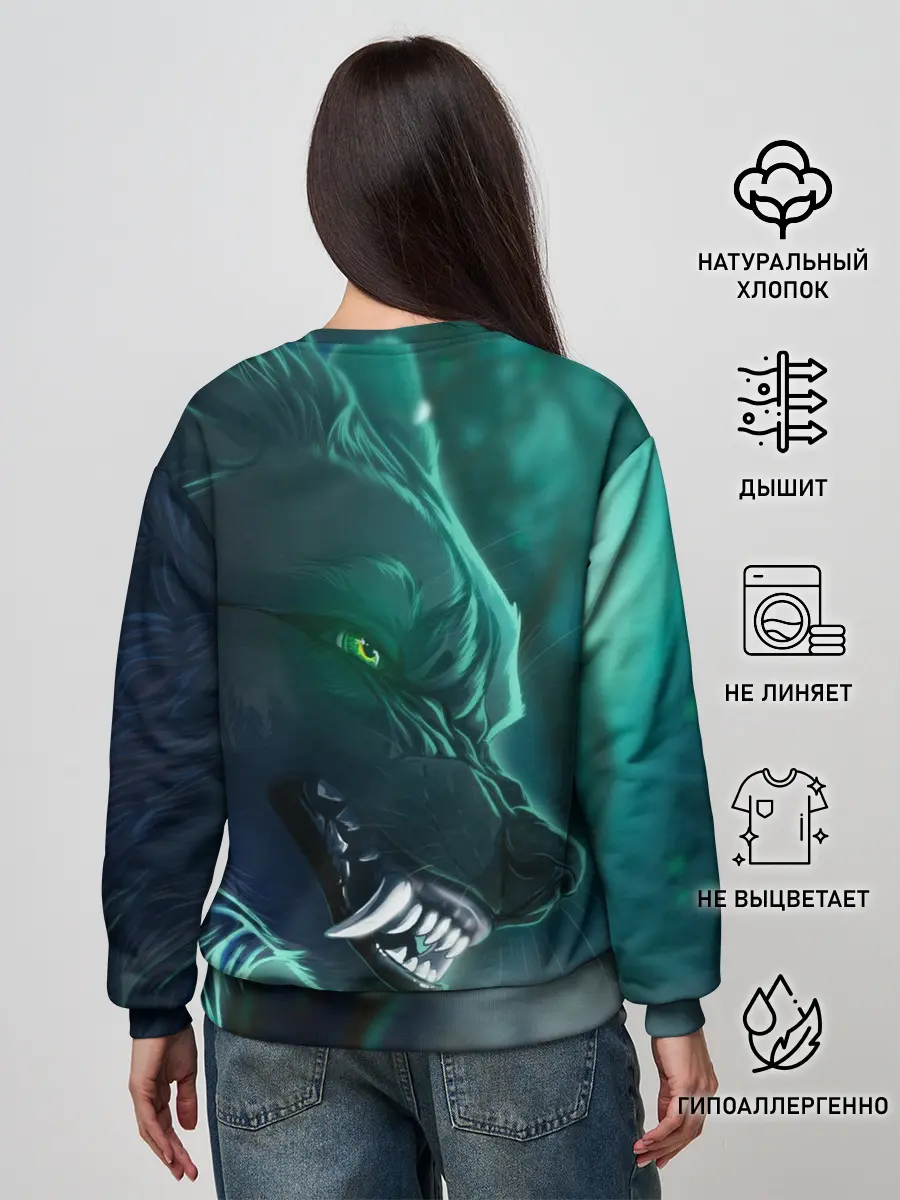 Женский свитшот / ВОЛЧИЙ ОСКАЛ