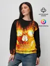 Женский свитшот / Огненный череп