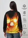 Женский свитшот / Огненный череп