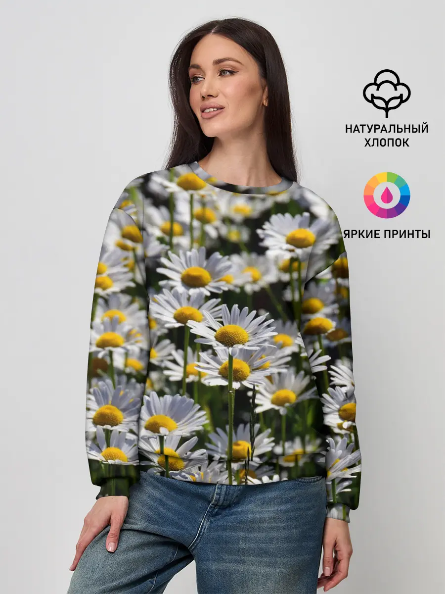 Женский свитшот / Ромашки