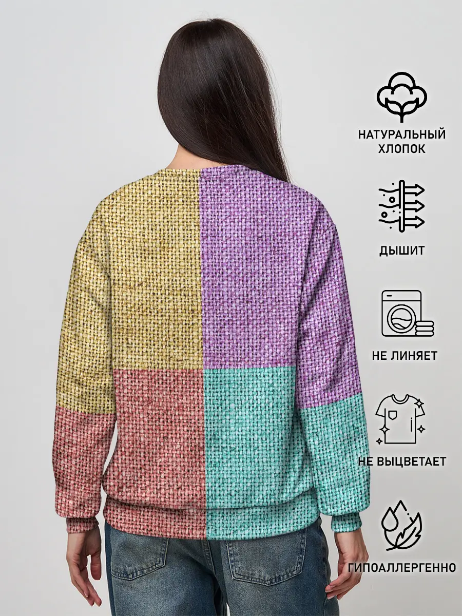 Женский свитшот / Burlap Patchwork