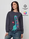 Женский свитшот / Book Dinosaur