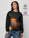 Женский свитшот / Лиса с огненной короной