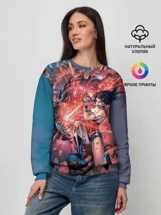 Женский свитшот / Чудо-женщина VS Дарксайд