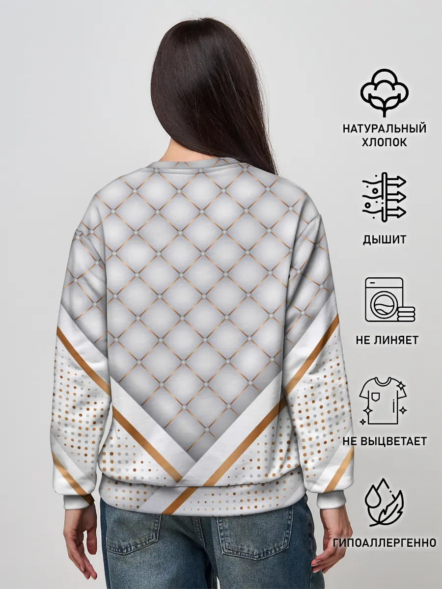 Женский свитшот / Luxury white & Gold