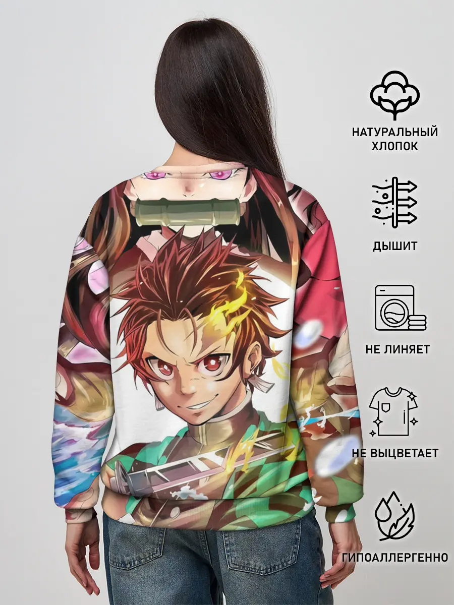 Женский свитшот / ТАНДЖИРО НЕЗУКО ЗЕНИЦУ / KNY