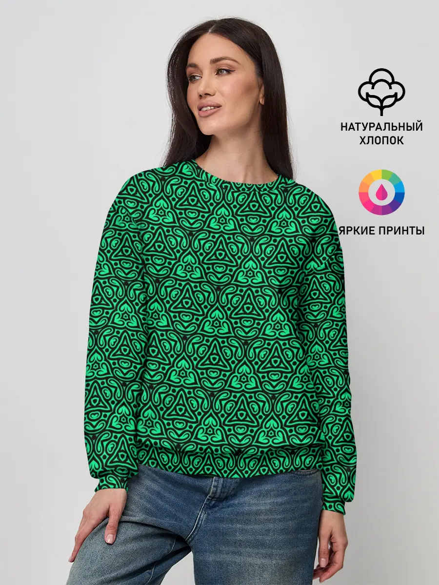 Женский свитшот / Абстрактный узор Калейдоскоп