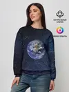 Женский свитшот / Земля в космосе