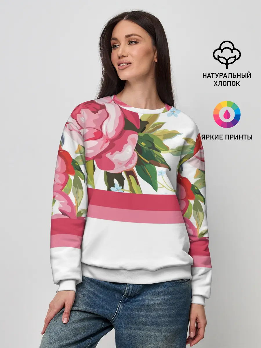 Женский свитшот / Нежные Розы