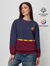 Женский свитшот / FC Barcelona | Flag and team Logo