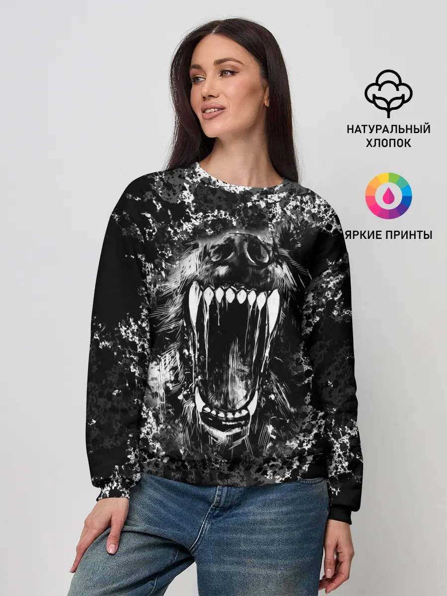 Женский свитшот / Волчья пасть