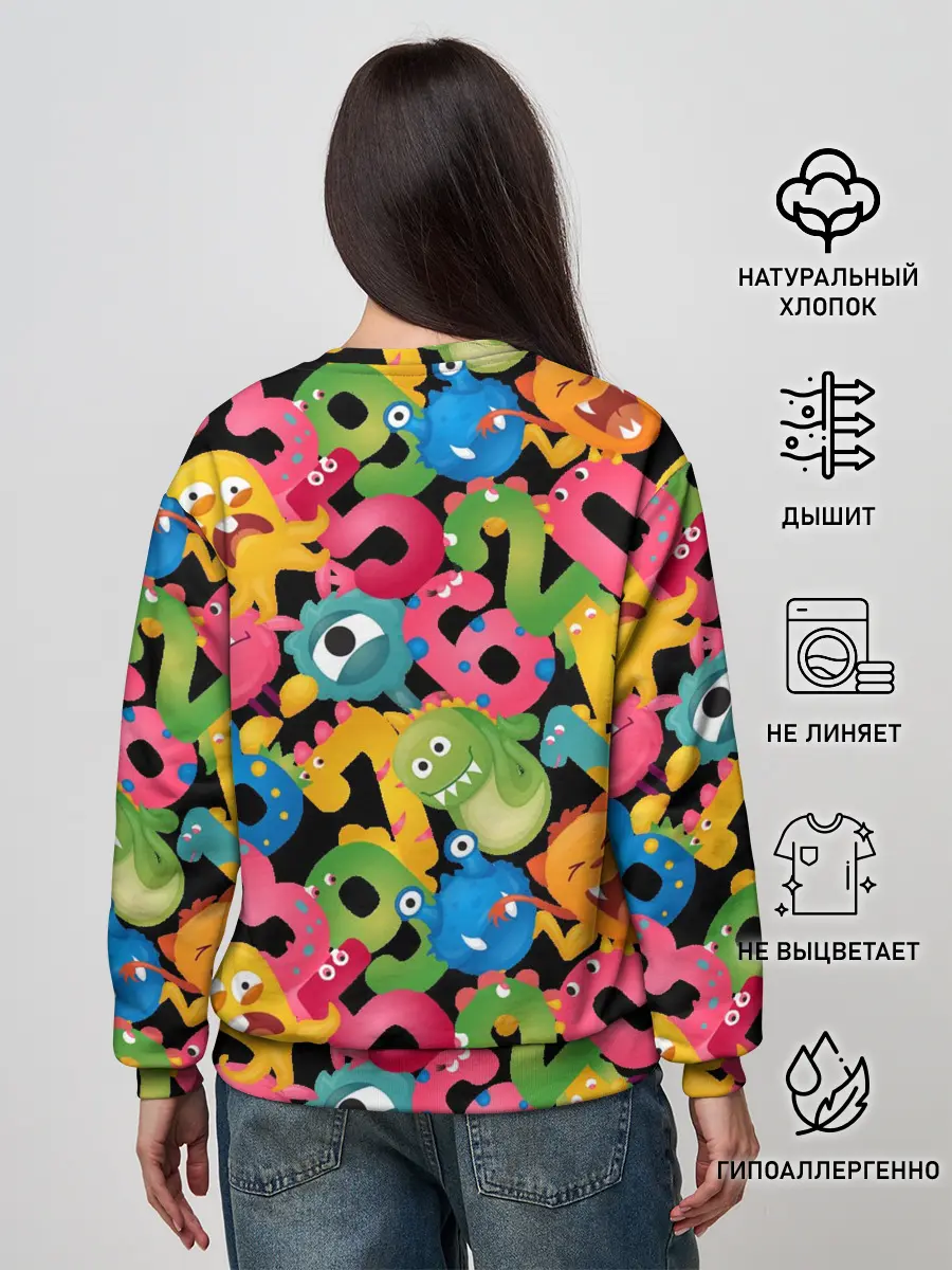 Женский свитшот / Monstry с цифрами