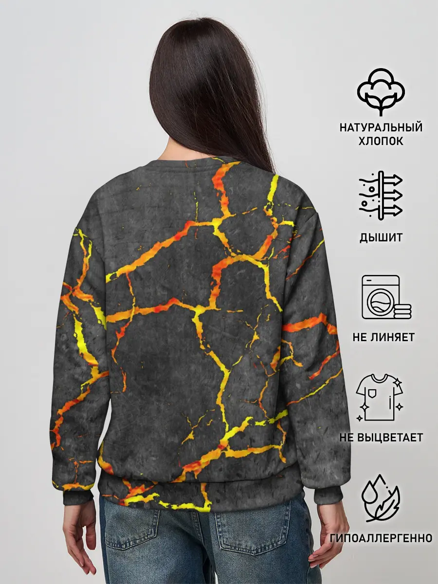 Женский свитшот / Вулканический Биткоин