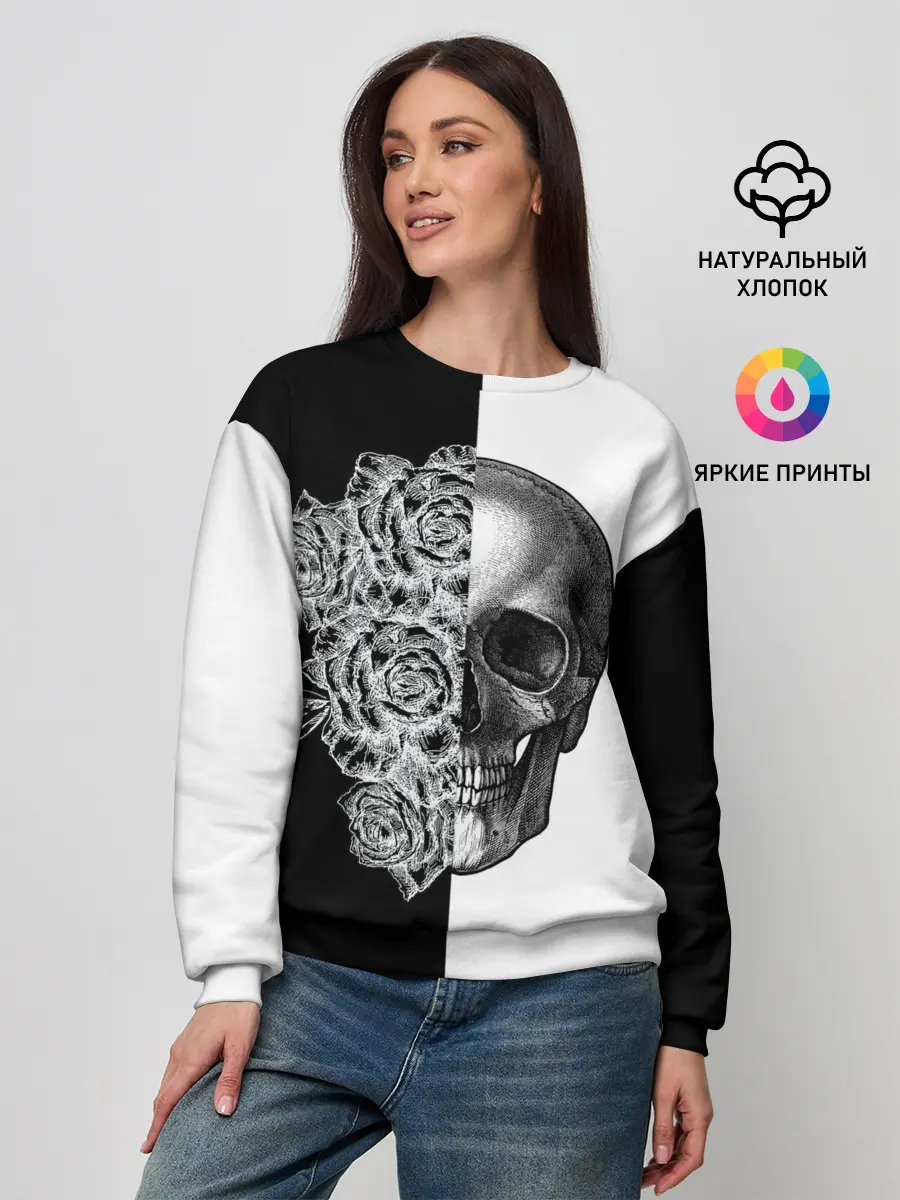 Женский свитшот / SkullRose Sketch
