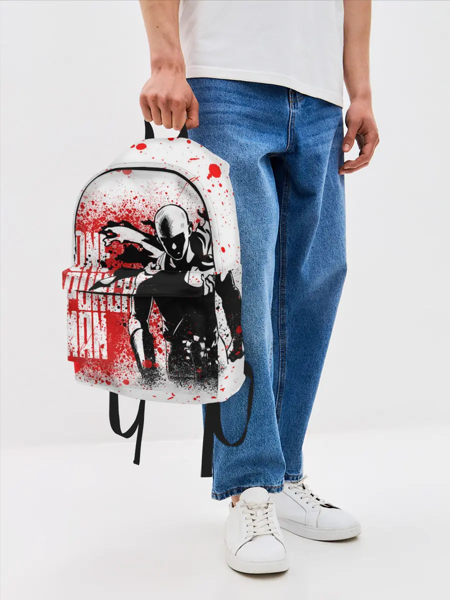 Рюкзак джинсовый / Свирепый Сайтама